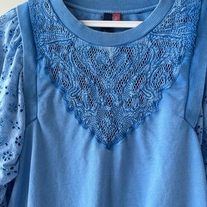 Anthropologie Pilcro eyelet sweatshirt - size SMALL